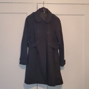 Army green pea coat H&M 12